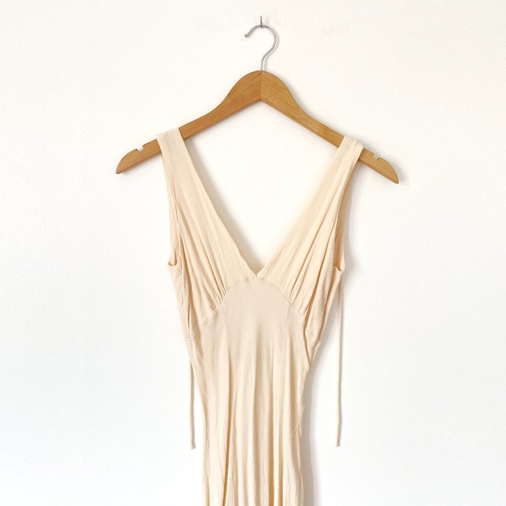 VRG GRL Postcards From Italy Bias Cut Midi Dress // Cream Size AU 6 / US XS/ S - Picture 3 of 5